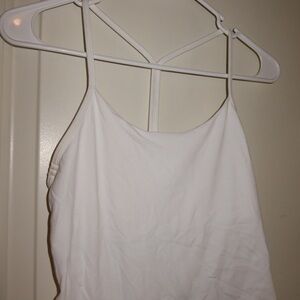 Lululemon White Racerback Tank Top